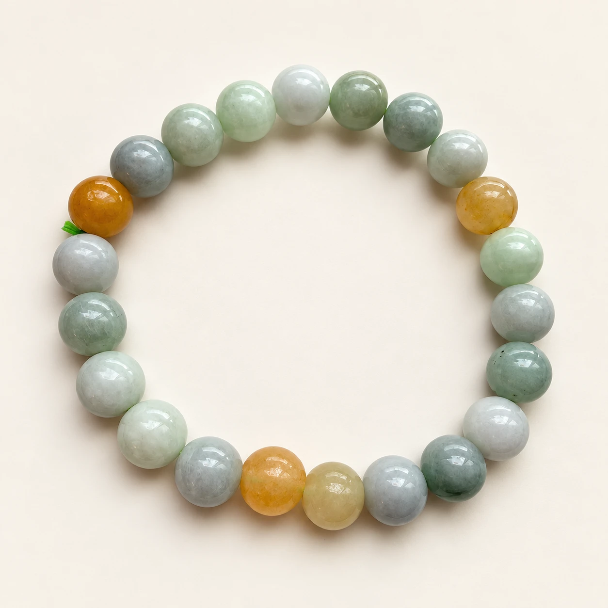 Mixed Jade Bead Bracelet — studio background edit of supplied product photo